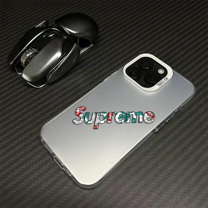 Supreme お揃い iPhone16 ケース银光